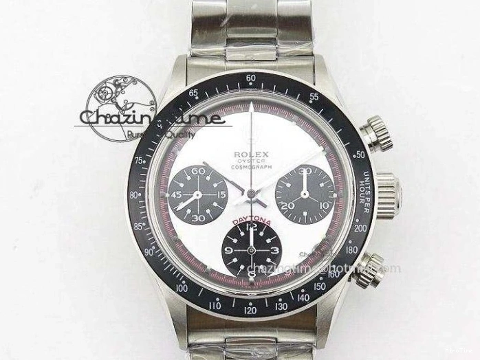 MiroTime 0110 Daytona Cosmograph White Carbon MPF Best Blaken Skeleton Dial on White Nylon Strap A FreshLook 314